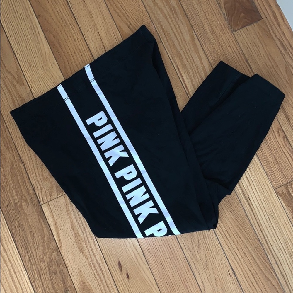 vs pink leggings black